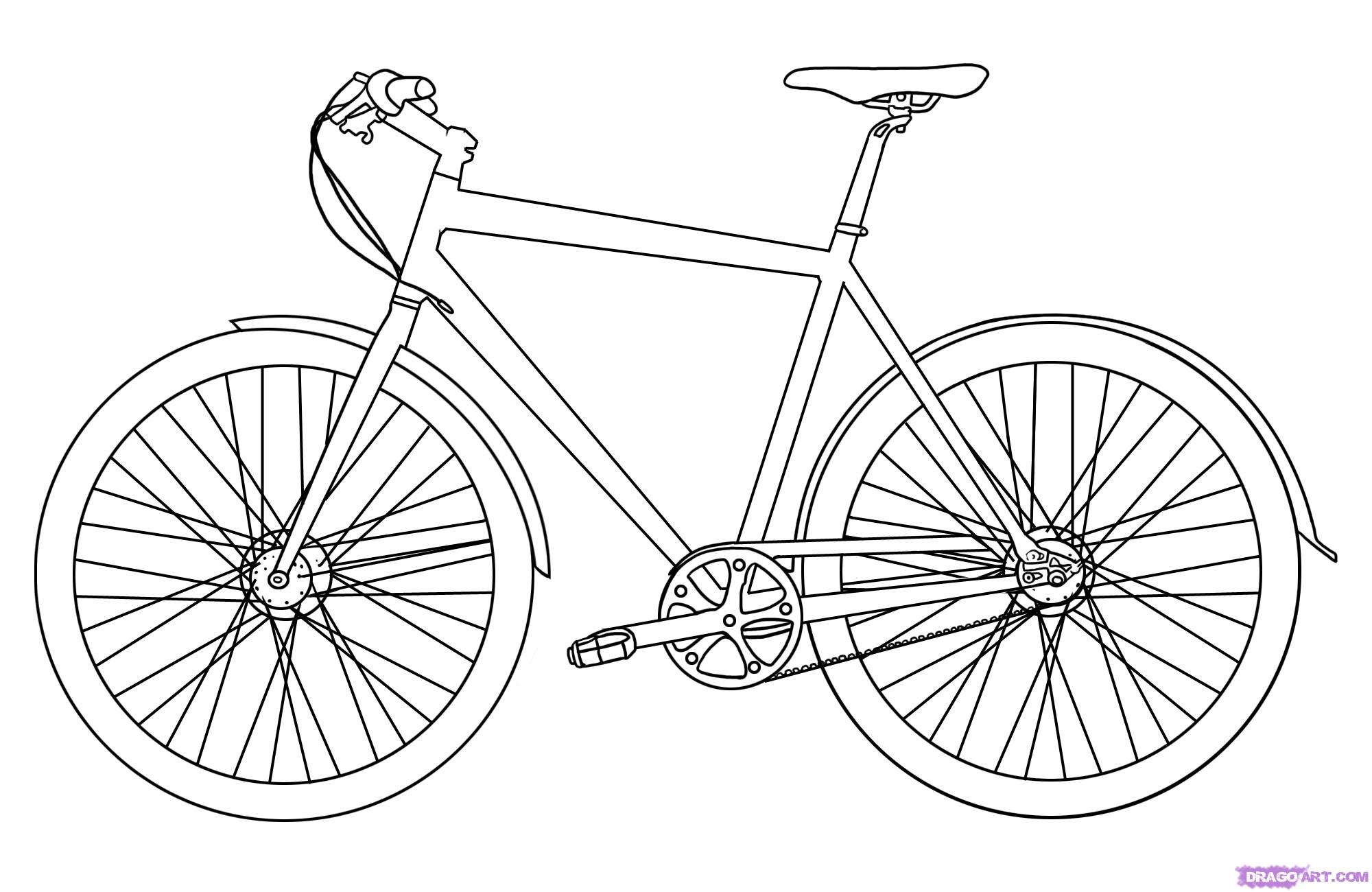 Bike Realistic Drawing