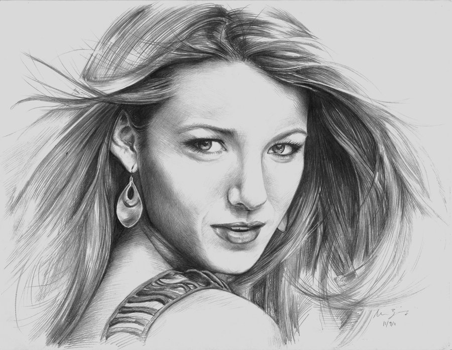 Blake Lively Picture Drawing