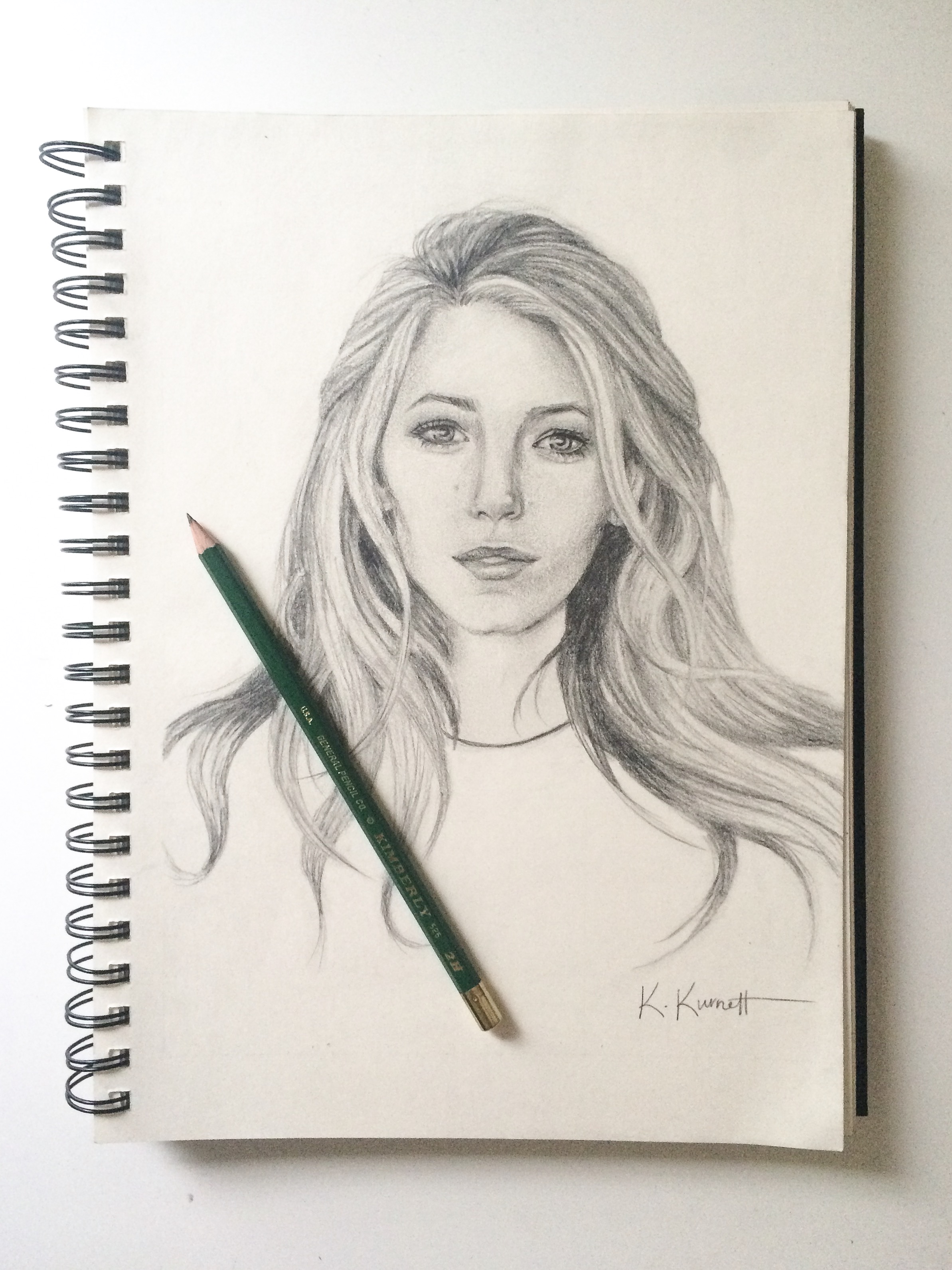 Blake Lively Realistic Drawing