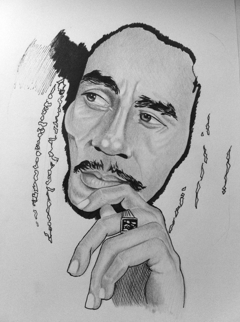 Bob Marley Drawing Art
