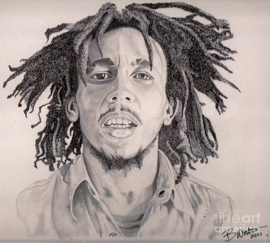 Bob Marley Image Drawing