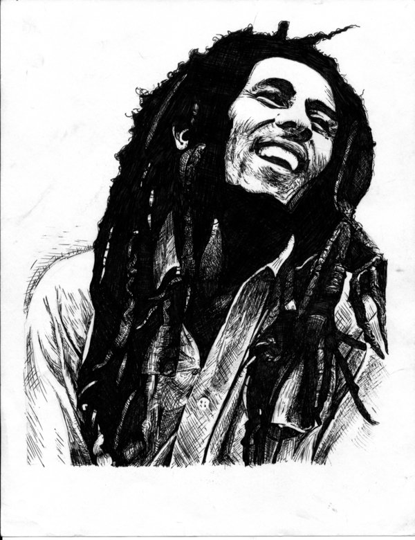 Bob Marley Drawing Art - Drawing Skill
