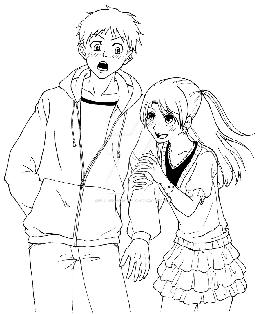 Boy And Girl Picture Drawing