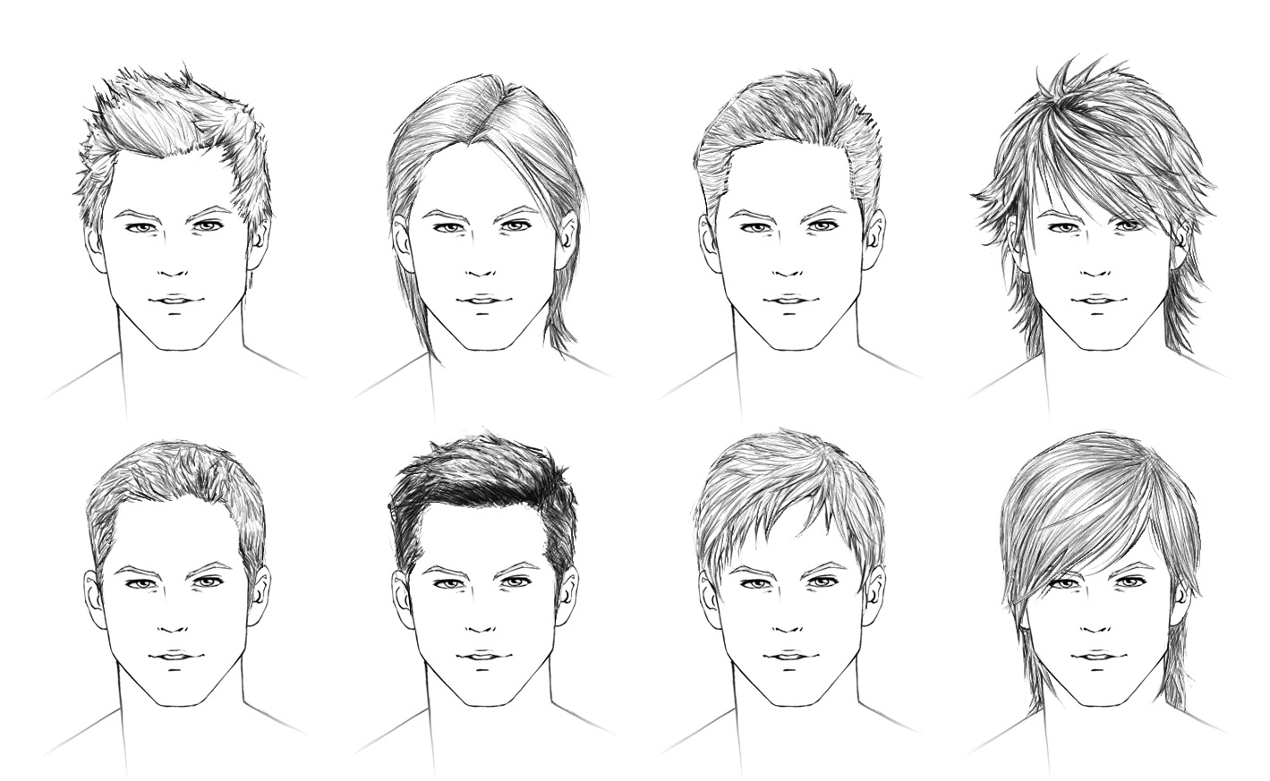 Boy Hairstyle Drawing Image - Drawing Skill
