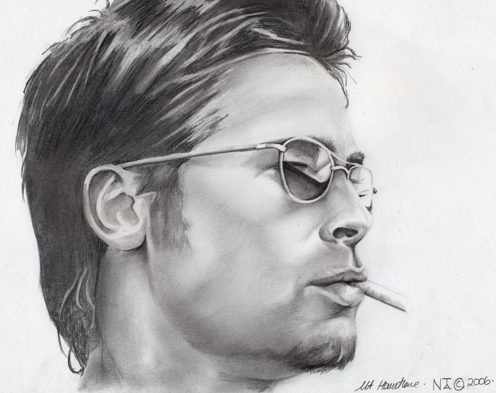 Brad Pitt Drawing by Jennifer Bryant  Pixels