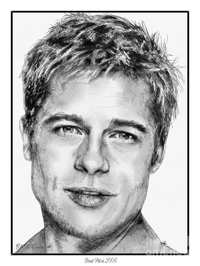 Brad Pitt High-Quality Drawing