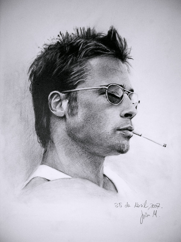 Brad Pitt Realistic Drawing