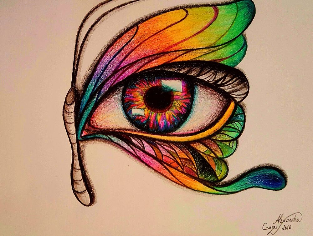 Butterfly Eyes Amazing Drawing