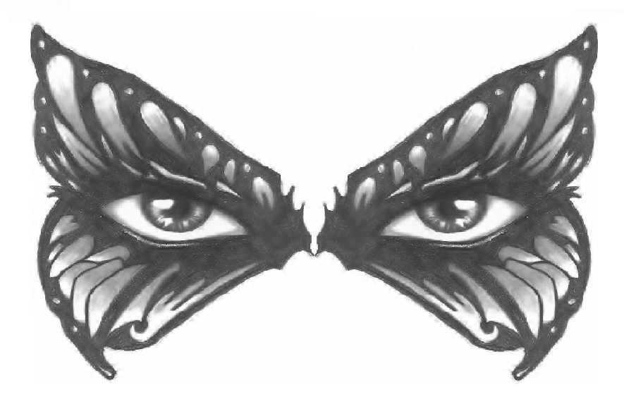 Butterfly Eyes Pic Drawing