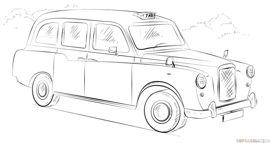 Cab Driver Image Drawing