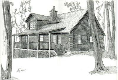 Cabin Drawing