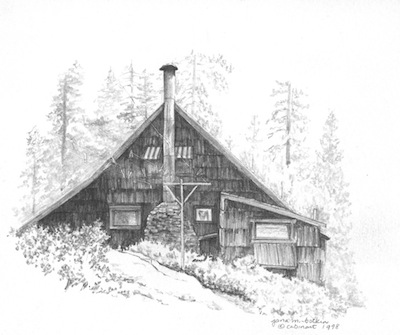 Cabin Realistic Drawing