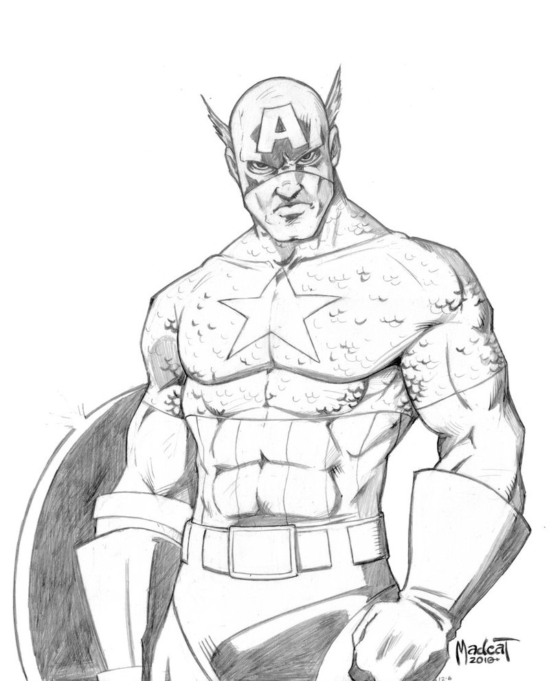Captain America Photo Drawing