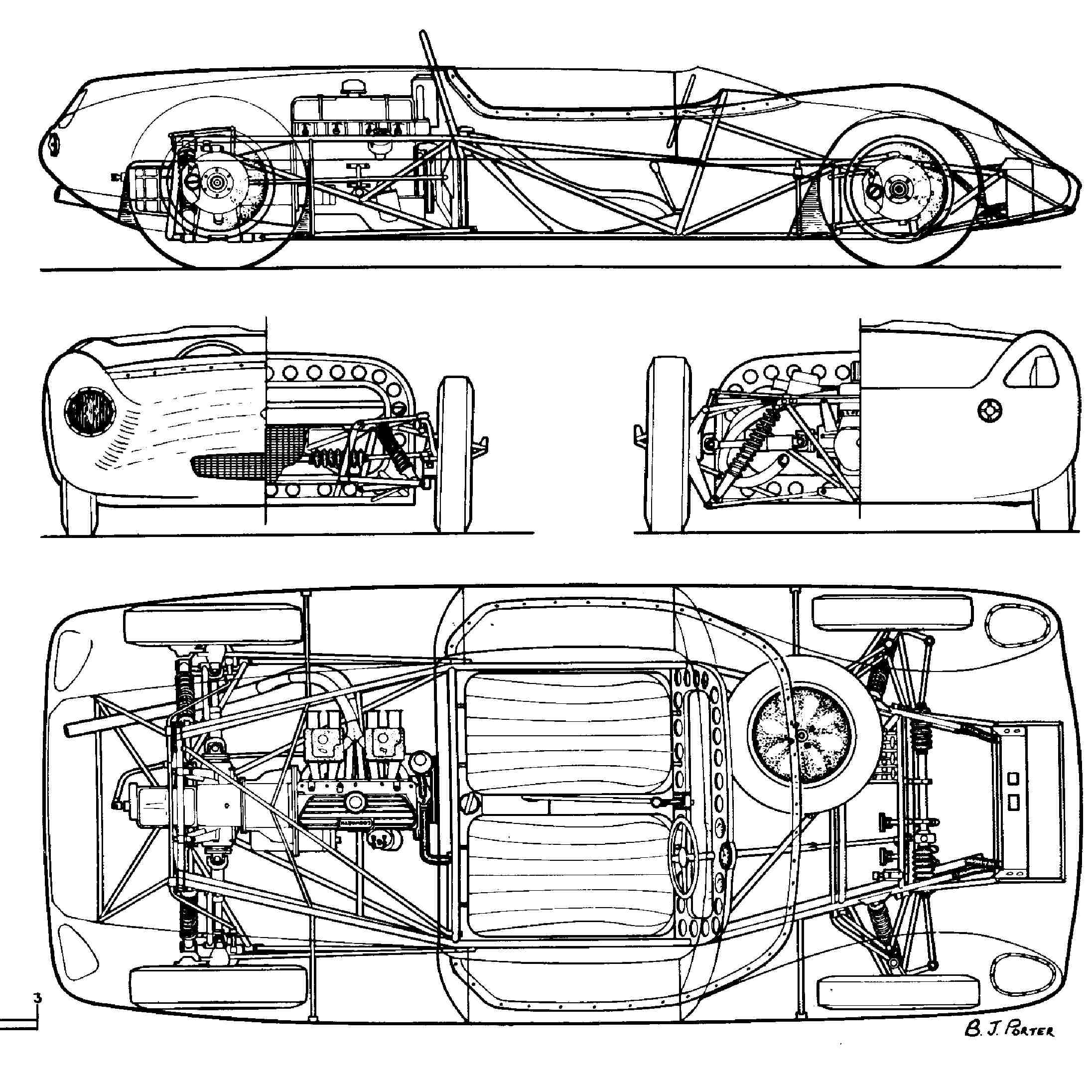 Car Engineering Drawing