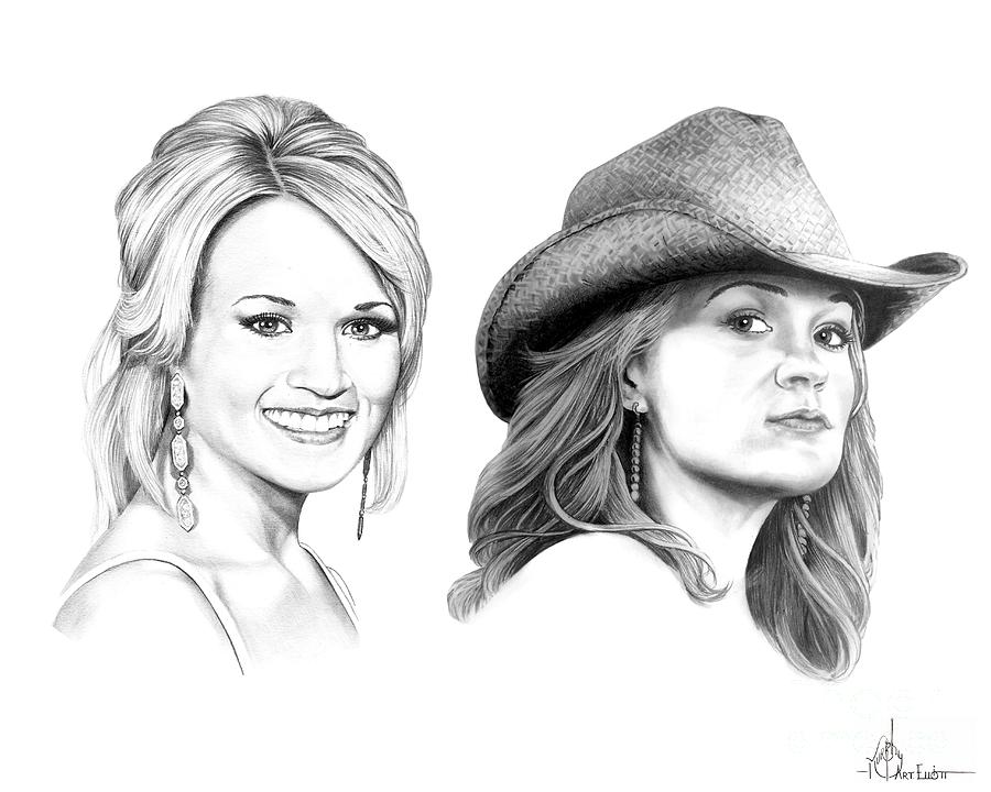 Carrie Underwood Realistic Drawing