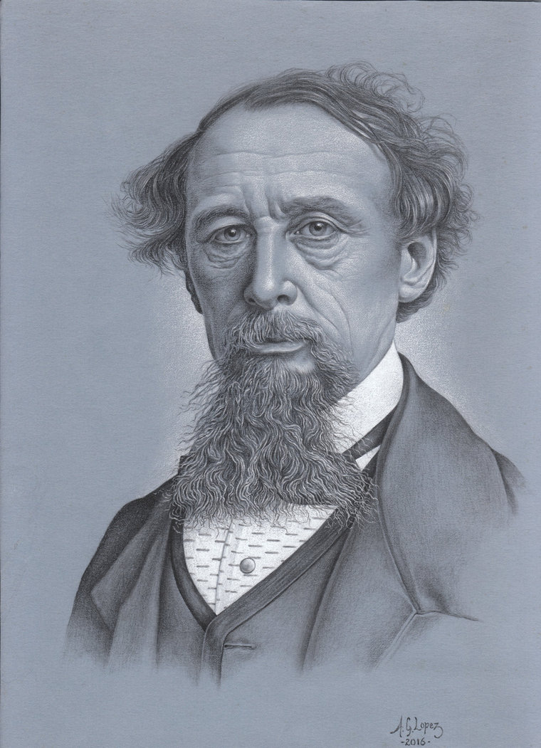 Charles Dickens Image Drawing