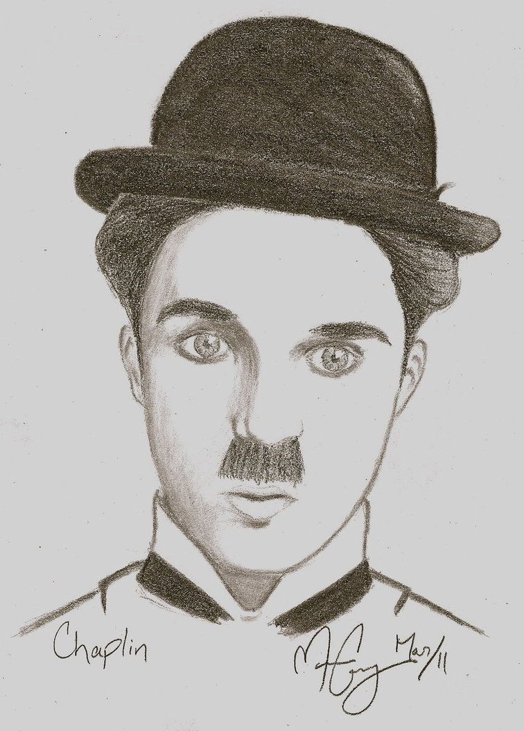 Charlie Chaplin Beautiful Image Drawing