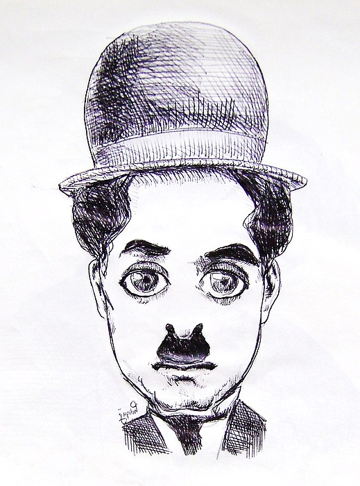 Charlie Chaplin High-Quality Drawing
