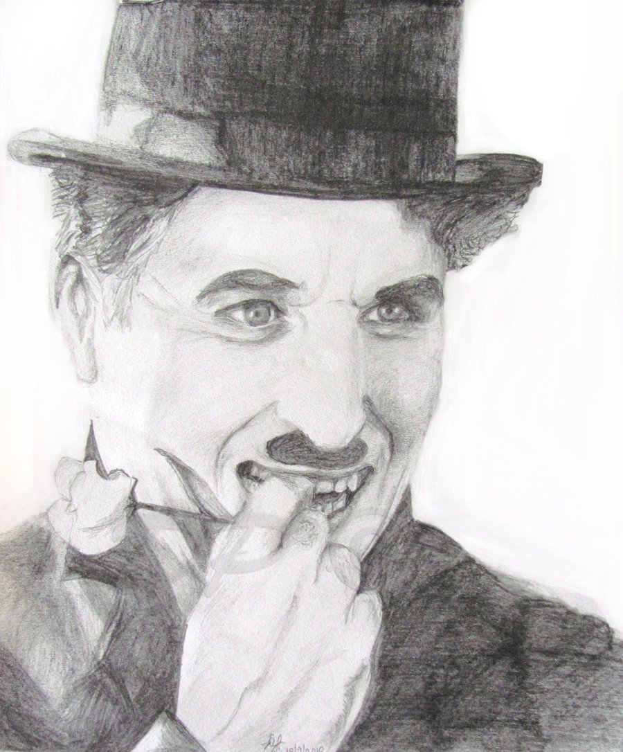 Charlie Chaplin Realistic Drawing