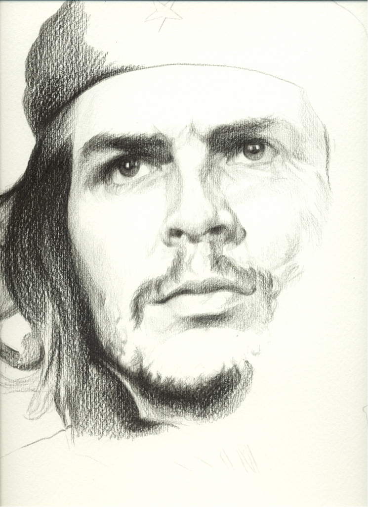 Che Guevara Drawing, Pencil, Sketch, Colorful, Realistic Art Images