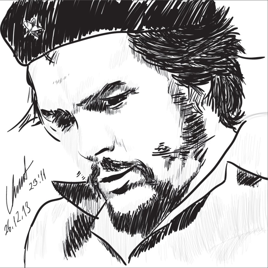Che Guevara Realistic Drawing