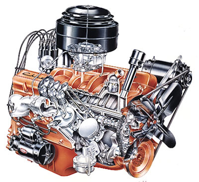 Chevy Engine Sketch