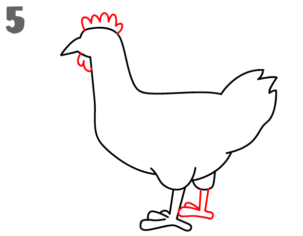 Chicken Drawing Pic