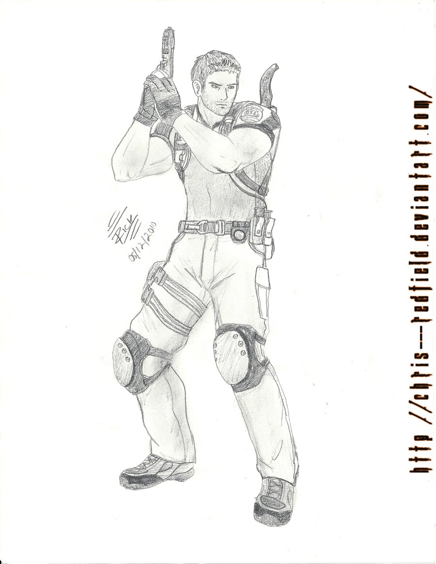 Chris Redfield Image Drawing