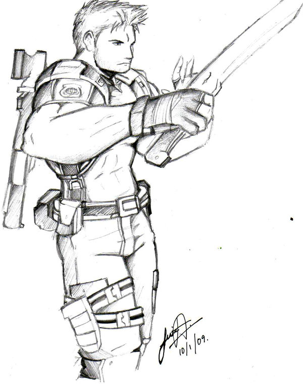 Chris Redfield Pic Drawing