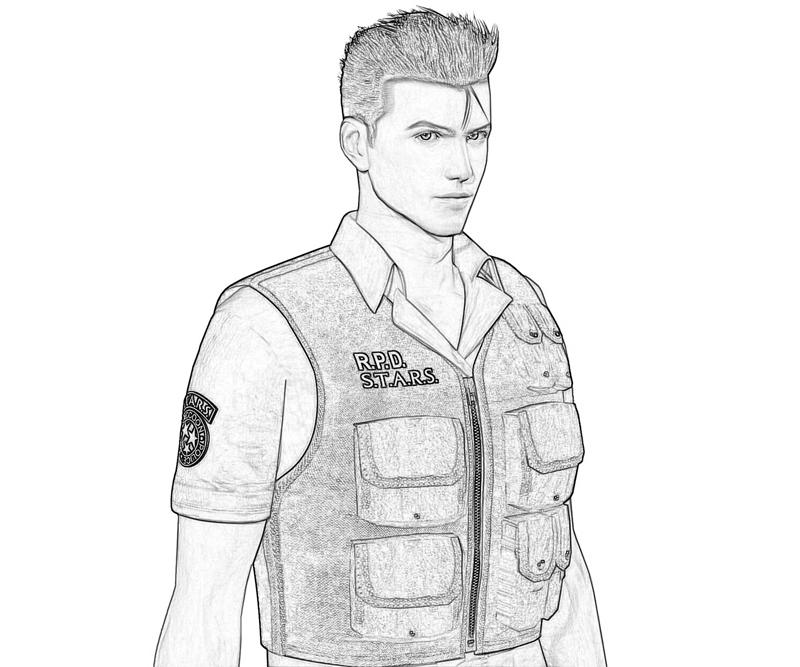 Chris Redfield Realistic Drawing