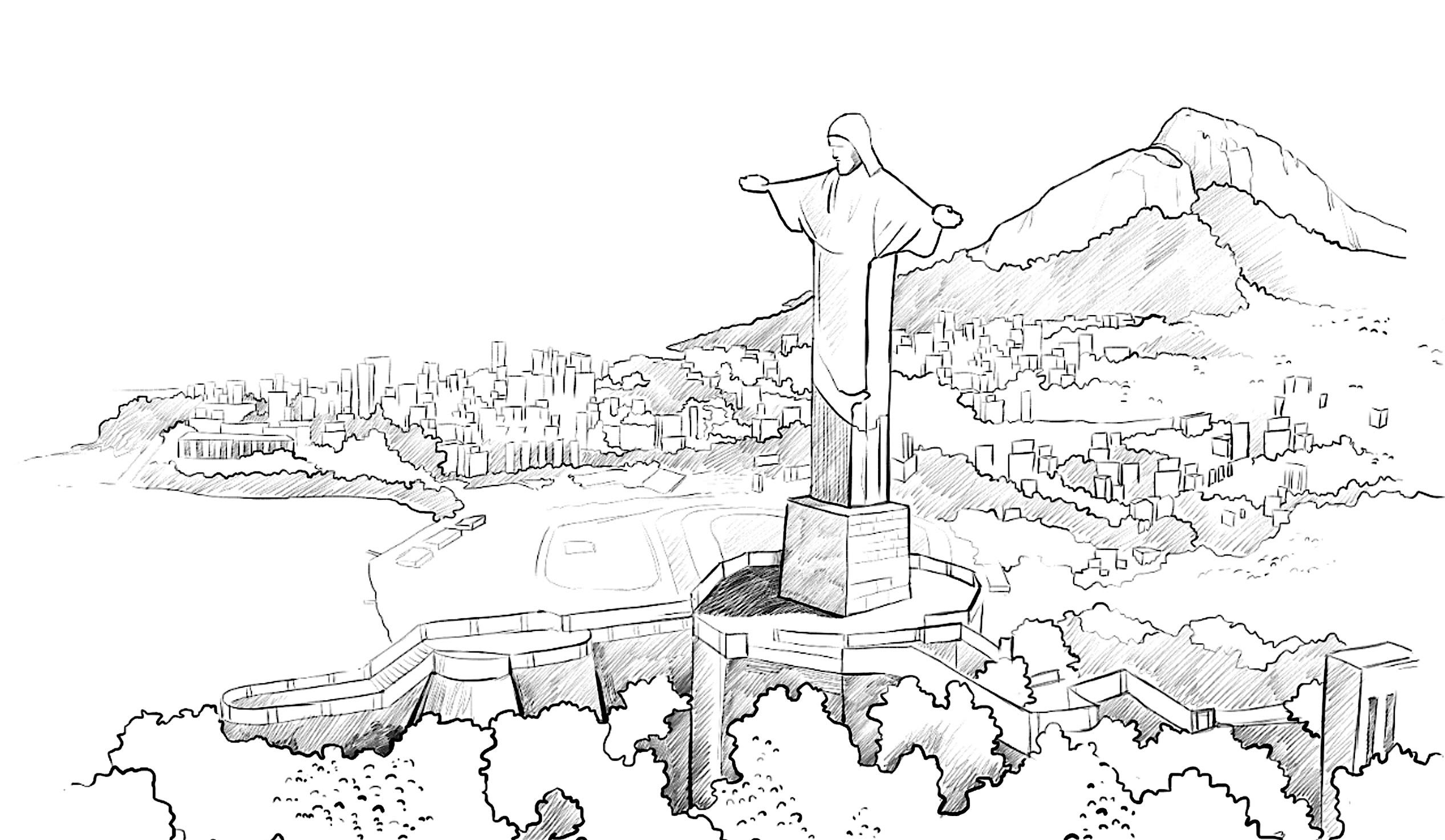 Christ The Redeemer Amazing Drawing