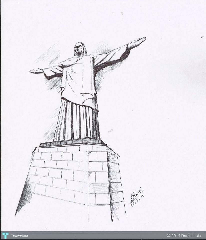Christ The Redeemer Photo Drawing