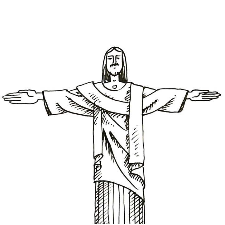 Christ The Redeemer Pic Drawing