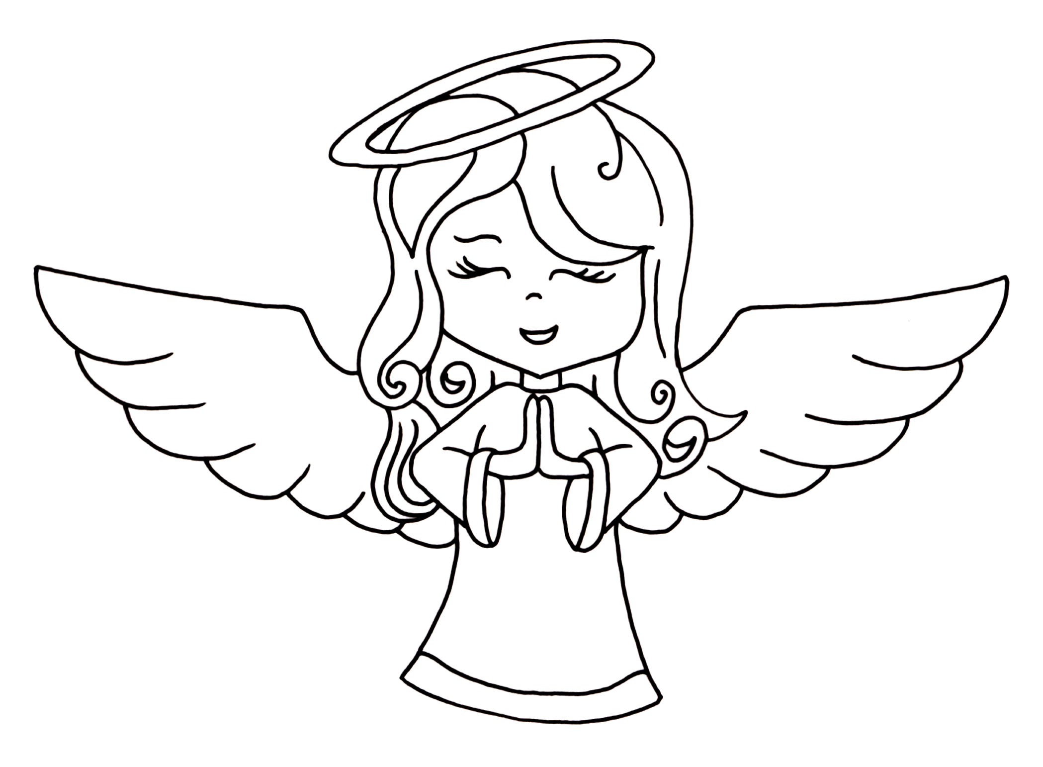 Christmas Angel Picture Drawing