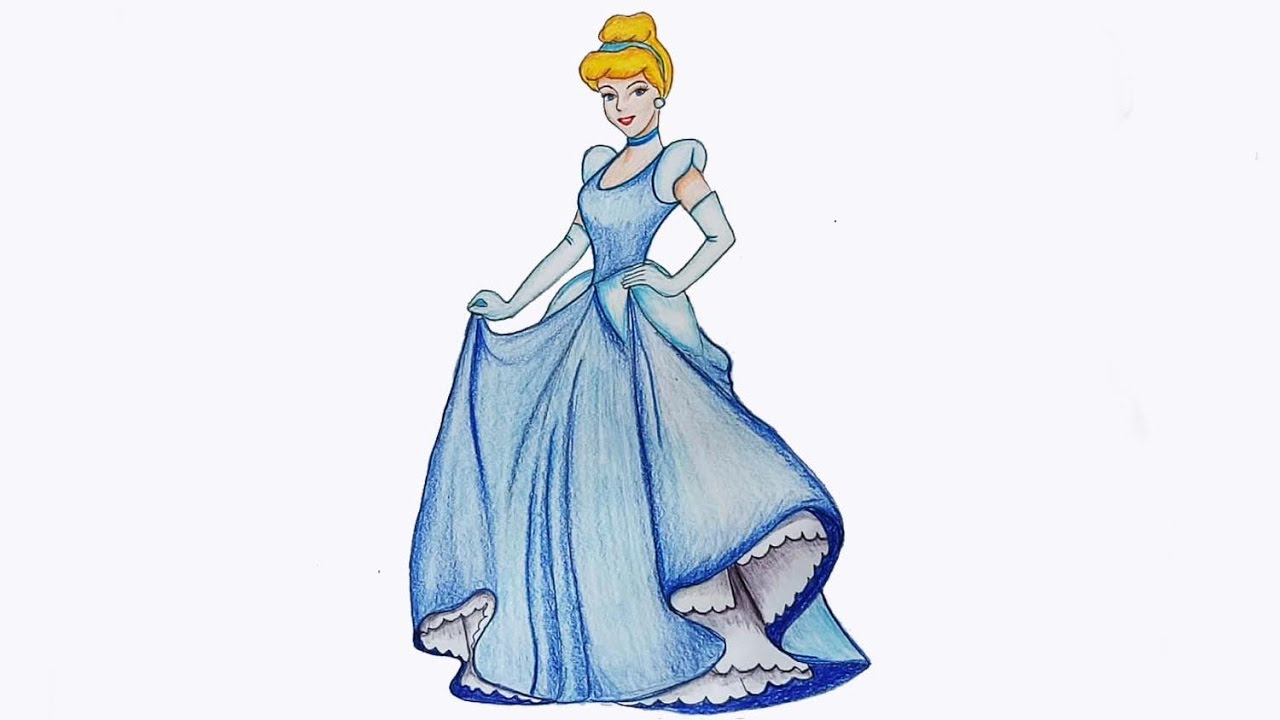 Cinderella Realistic Drawing