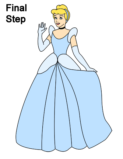 Cinderella Realistic Drawing