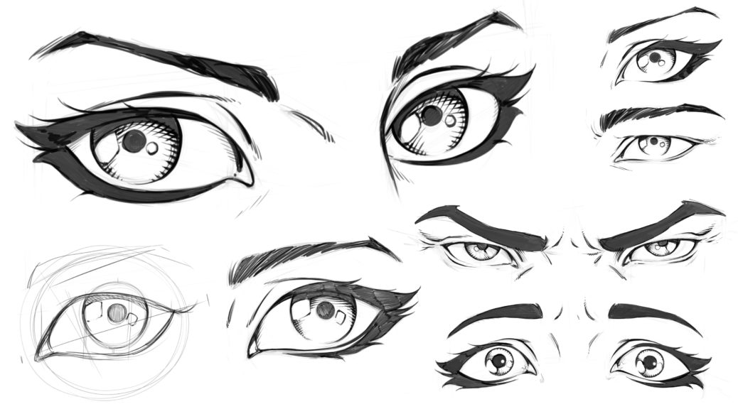 Comic Book Eyes Pic Drawing