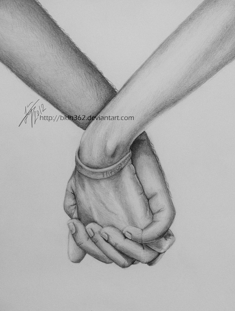 Couple Holding Hands Amazing Drawing