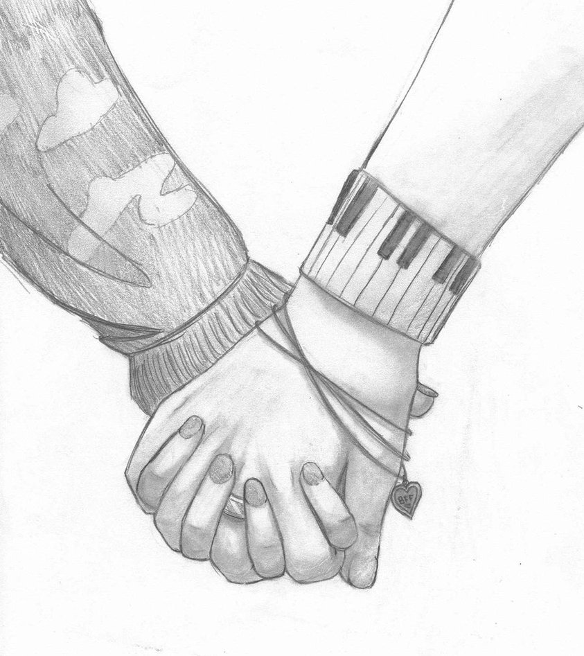 Couple Holding Hands Art