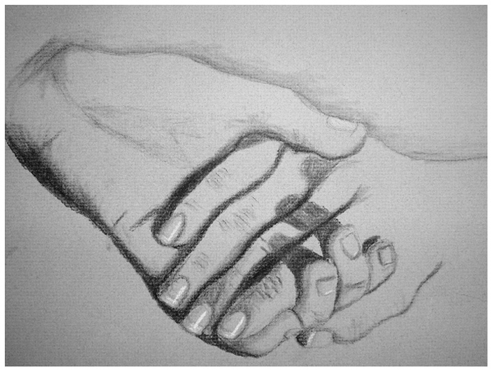 Couple Holding Hands Picture Drawing