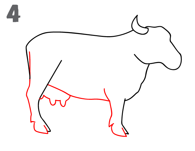 Cow Drawing Pic