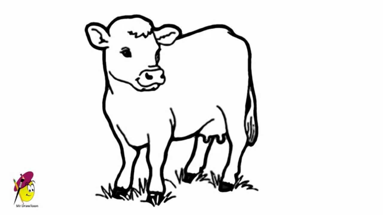 Cow High-Quality Drawing