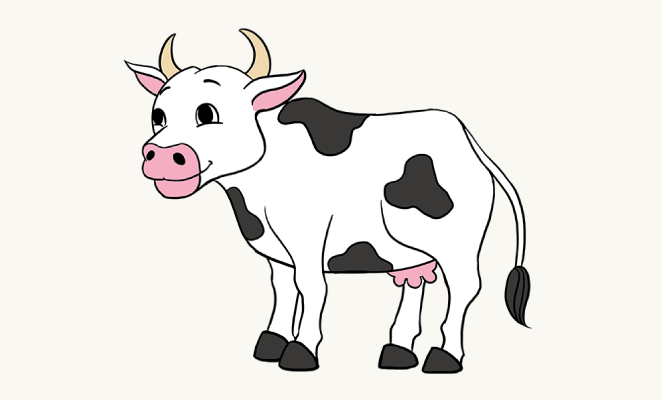 Cow Realistic Drawing