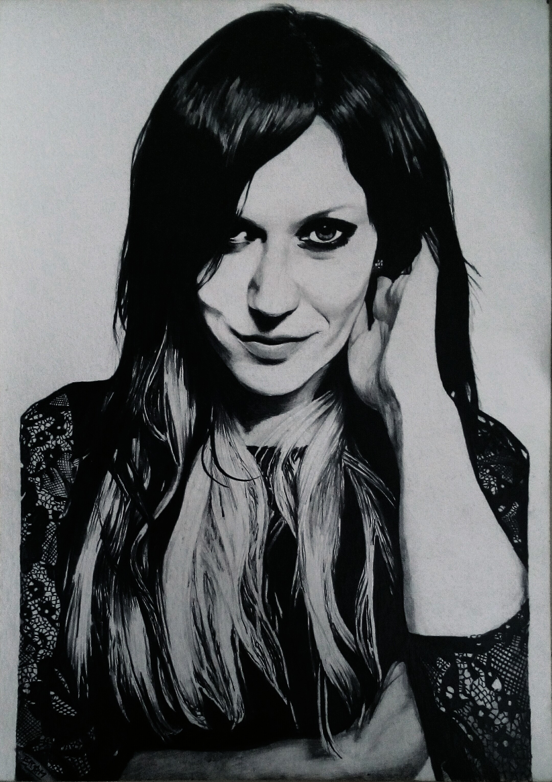 Cristina Scabbia Beautiful Image Drawing