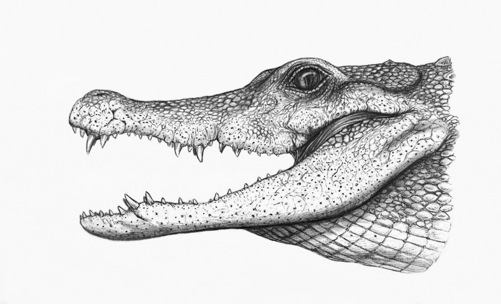 Drawing Of A Crocodile Jess Herrerasaurus Art Crocodile