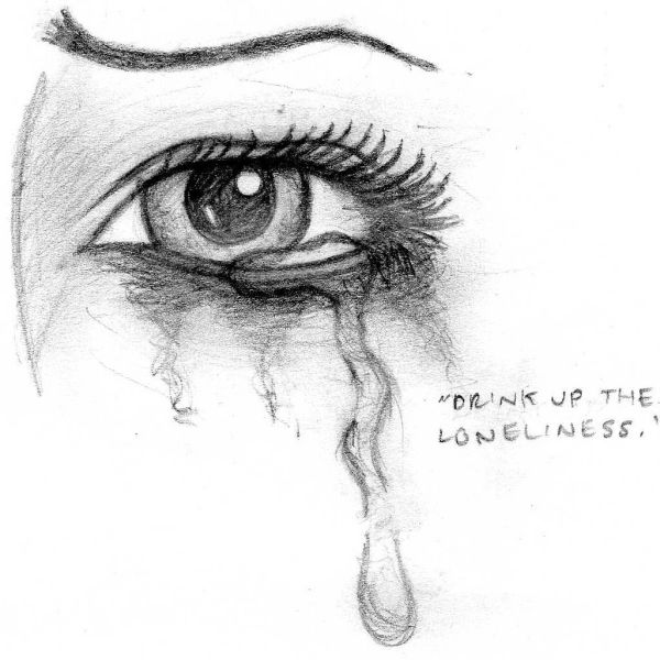 Crying Eyes Beautiful Image Drawing