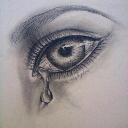 Crying Eyes Image Drawing