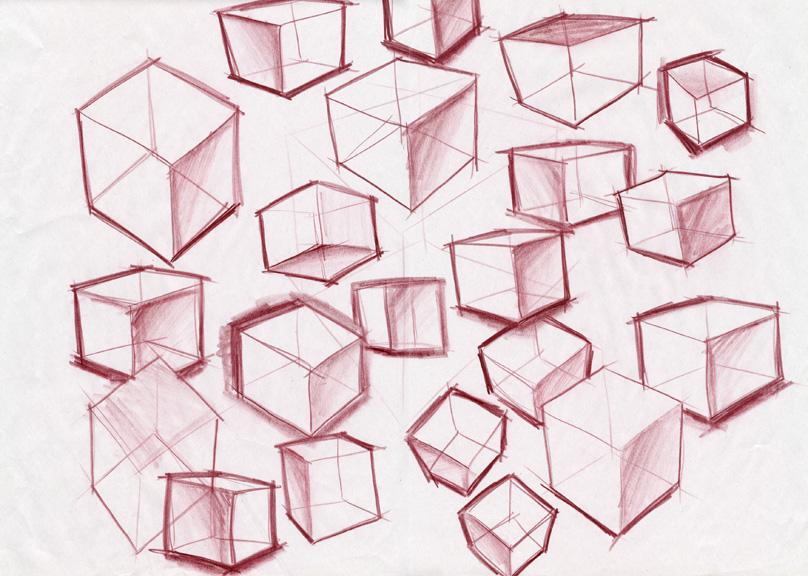 Cube Beautiful Image Drawing