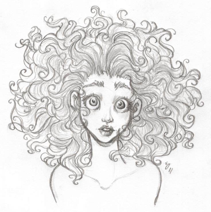 Curly Hair Drawing