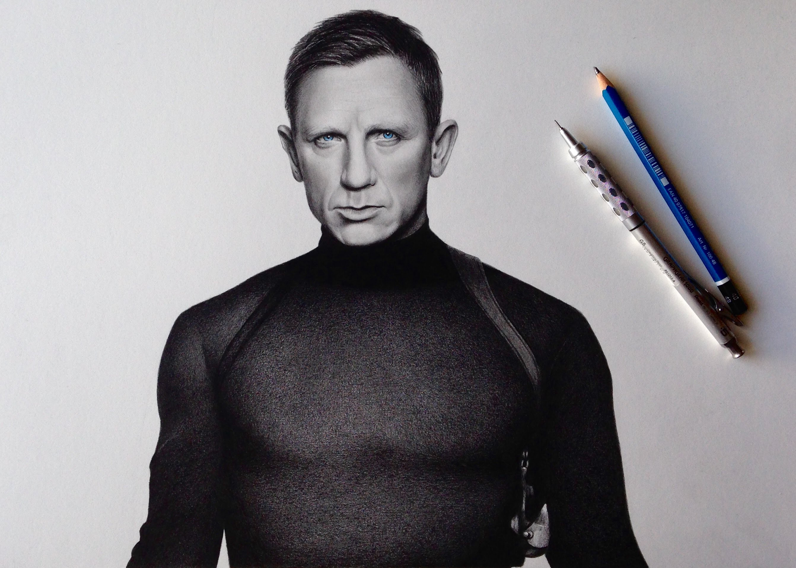 Daniel Craig High-Quality Drawing